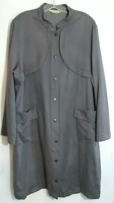 Shukr Gray Snap Down Long Sleeve Collarless Shirt Jacket Islamic Size XL EUC • $31.96