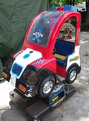 Falgas Coin Operated Kiddie Ride New York Police Car RUNS GREAT Ride #203 • $850