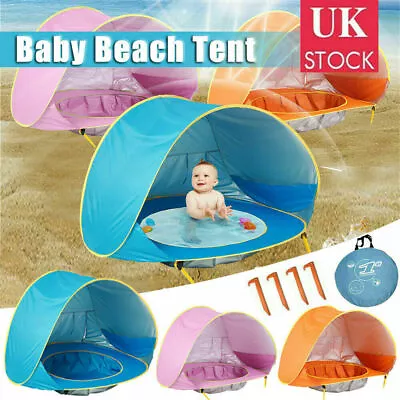 £15.89 • Buy Infant 50+ UV UPF Pop Up Beach Garden Tent Beach Shade Sun Shelter Protection 