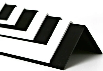 £4.16 • Buy PVC EXTRUDED ANGLE Wall Corner Protection White Or Black 6 Sizes Plastic Trim