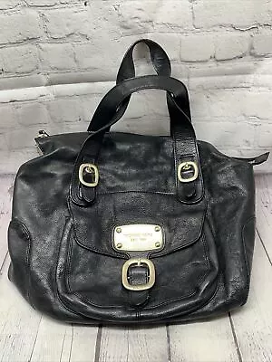 Michael Kors Hudson Downtown Hobo Leather Shoulder Bag Black Authentic • $49.99