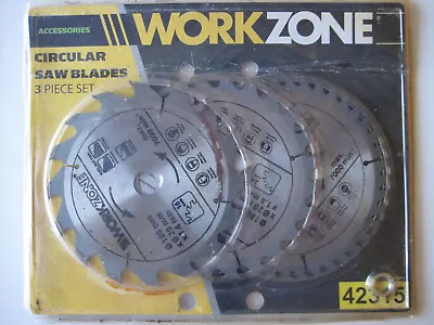 Work Zone Circular Saw Blades - 3 Blades In Packet - 180mm X 16 Teeth X 24 X 40 • $20