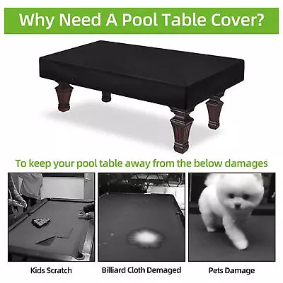 7-9ft Pool Table Cover 210D OxfordCloth Billiard Table Covers Waterproof Snooker • $49.29