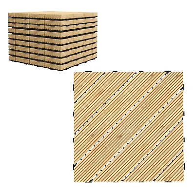 Outsunny 9 Pcs Interlocking Flooring Tiles For Patio Balcony Hot Tub Yellow • £27.99