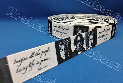 John Lennon Imagine Music Design Grosgrain Cake/hair/craft Ribbon @ MrsMario's • £1.69