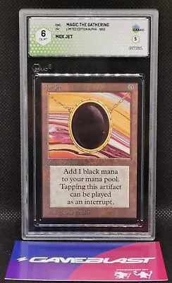 MTG | Mox Jet |Limited Edition Alpha | Graded 6 EX-MT Reserved List Power 9 Card • $25670.87