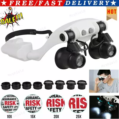 $16.29 • Buy Magnifier LED Lamp Magnifying Glass Desk Table Light Clip In Reading Lamp Clamp