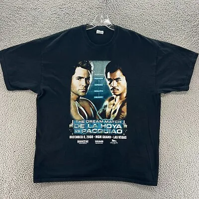 Oscar De La Hoya Vs Manny Pacquiao Shirt Mens 2XL 2008 MGM Grand Boxing Tee • $58.48