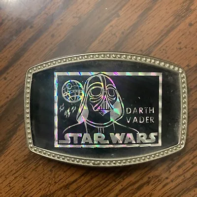 Darth Vader Belt Buckle Vintage 1970s Reflective #681 Star Wars • $32