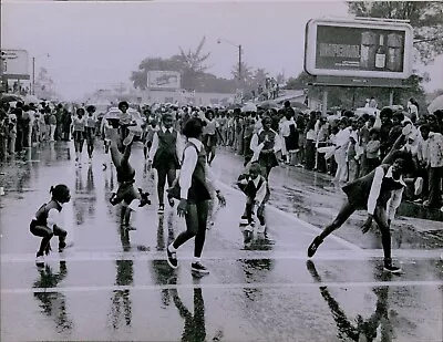 LG871 1973 Original George Kochaniec Photo MAJORETTES MARCHING Parade In Street • $20