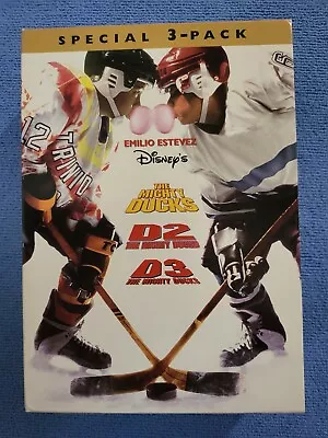 Disney Special 3 Pack - The Mighty Ducks D2 D3 - Rare Box Set 2002 • $20.86