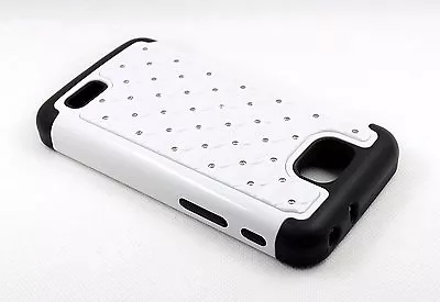 Heavy Duty Armor For LG Optimus L90 D415 Diamond Hybrid Hard + Soft Cover Case • $10.99