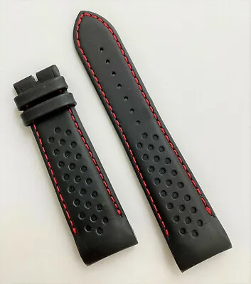 Original MIDO Multifort 23mm M025627A Black / Red Leather Watch Band Strap  • $54.99