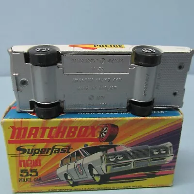 MATCHBOX Superfast 55B Mercury Police Commuter White / RARE SILVER BASE • $9.99