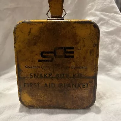 Vintage Southern California Edison First Aid  Blankets And Snake Bite Kit METAL • $4.99