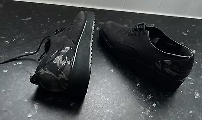 Ilse Jacobsen Black-Grey /camo Nubuck Leather Shoes 6/39 • £13.99