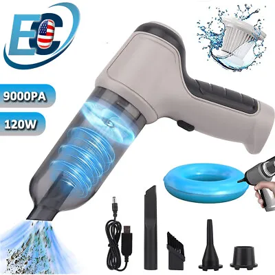 $22.99 • Buy 120W 9000PA Cordless Handheld Vacuum Cleaner Blower Car Auto Home Wet Dry Duster