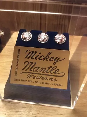 Mickey Mantle Westerns Jean Buttons And Label & Display • $35