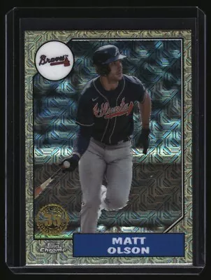 2022 Topps Update Matt Olson 1987 Chrome Silver Packs Atlanta Braves #T87C-40 • $1.49