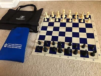 US Chess Federation Chess Set Combo Bag & Vinyl Board • $30