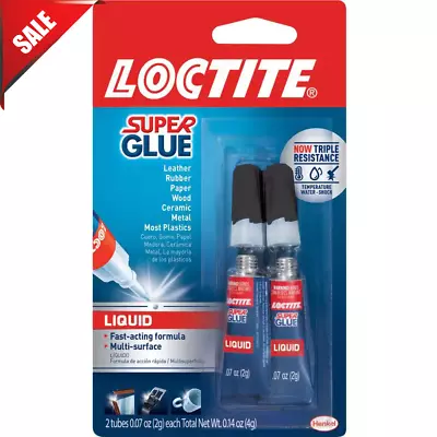 Loctite 0.07 Oz. Super Glue (2-Pack) Fast Acting Liquid Formulasets In 5 Second • $4.06