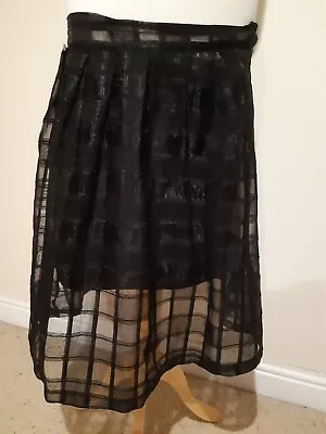 £3.99 • Buy Fab Black Net Evening Skirt Sz 8