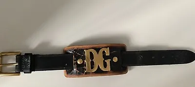 D&g Dolce And Gabbana Leather Vintage Rare  Authentic Designer Cuff • £44.95