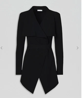 $250 • Buy Scanlan Theodore CREPE KNIT DRAPE CARDIGAN BLACK Size M (RRP $650)