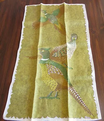 Vintage Towel Pheasants About Linen Lois Long Design Charming! • $18