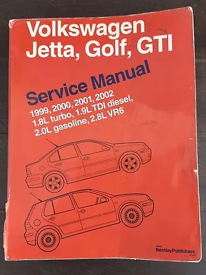 Volkswagen Golf Jetta  GTI  1999-2002 Service Manual • $55