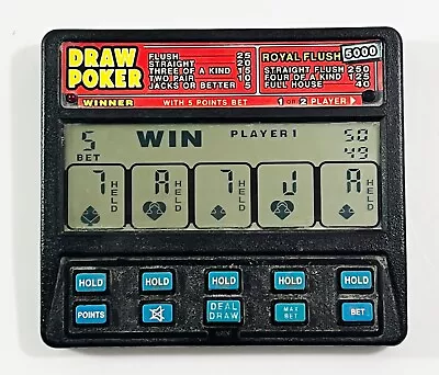 Radica Large Screen Video Draw Poker 1 Or 2 Player Model 1410 (SEE DESCRIPTION) • $4.99