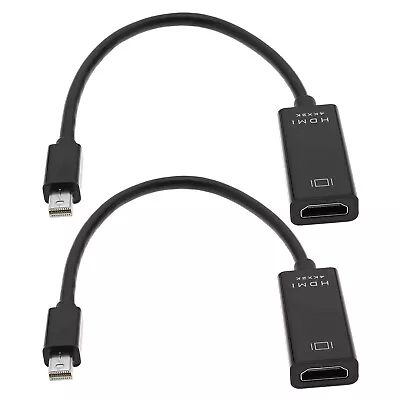 2x Mini DisplayPort To HDMI Adapter Mini DP Male To HDMI Female Converter • £5.96