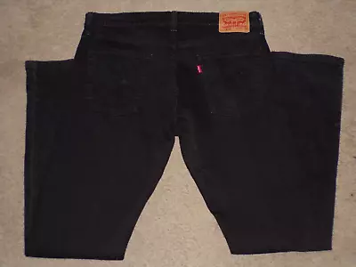 Levi Levis 514 Slim Straight Men's Black Denim Jeans Size 36 X 34 Red Tab • $11.98