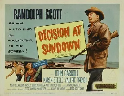 Decision At Sundown Starring Randolph Scott Karen Steele John Caroll • £3.50