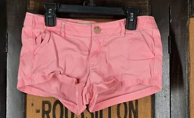 Hollister Pink Wash Out Denim Jean Shorts Size 00 G1 • $9.96