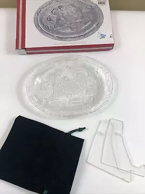 Celebrations By Mikasa Nativity Crystal Frosted Plate 9” Serving Dish Christmas • $19.95