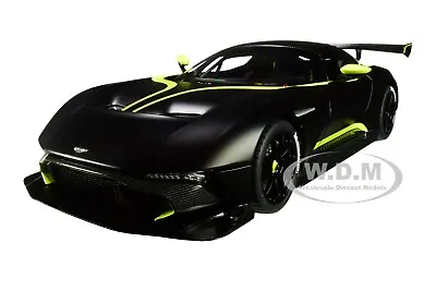 Aston Martin Vulcan Matt Black W/lime Green Stripes 1/18 Model Car Autoart 70262 • $229.99