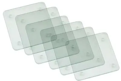 £3.50 • Buy Set Of 6 Glass Coaster Great For Parties 10x10cm