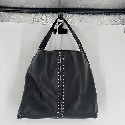 Michael Kors Purse Women’s Black Leather Studded Bag Tote Designer Work Office • $80