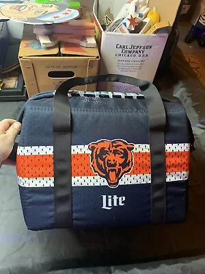 BRAND NEW Miller Lite Chicago Bears Zipper Beer Football Cooler • $50