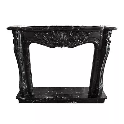 Frame For Fireplace IN Marble Black Marquinia Decoration Classic Louis XVI L. • $8191.45