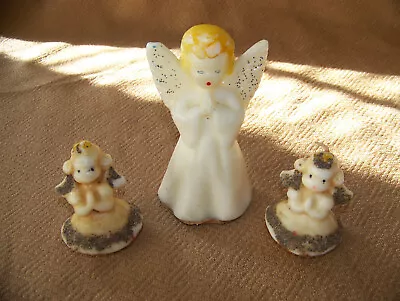 Vintage Gurley Christmas Candles Angels Lot Of 3 • $8.95