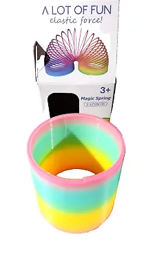 New RAINBOW SPRING COIL SLINKY FUN KIDS TOY MAGIC STRETCHY BOUNCING NEW • £4.60