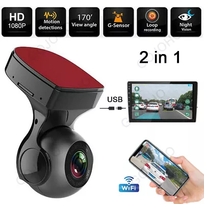 WiFi 170° Dash Cam Recorder Car Camera HD 1080P Car DVR Vehicle Video G-Sensor • $20.24