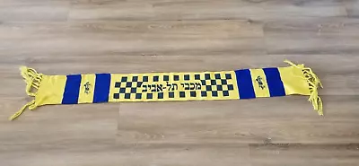 Israel Football Soccer Maccabi Tel Aviv FC Knitted Scarf Authentic Hebrew #2 • $39.99