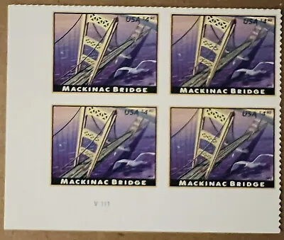 US Scott 4438 $4.90 2010 Mackinac Bridge Express Mail Plate Block V1111 VF-MNH • $49.95
