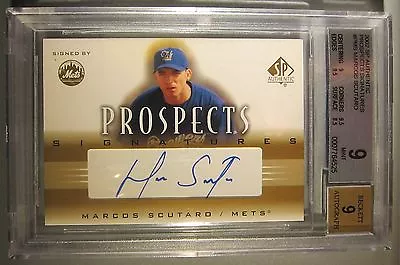 *POP 1* 2002 SP Authentic Prospects Signatures #PMS Marco Scutaro AUTO RC BGS 9  • $36.32