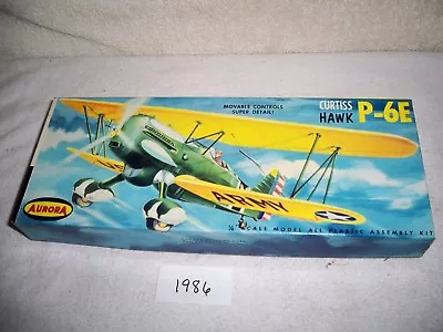 Vintage 1955 Aurora 1/48 Scale Curtiss Hawk P-6E Airplane Model Kit 116-98 • $75