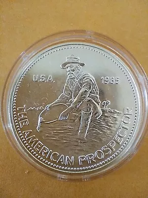 American Prospector 1oz Silver Coin 1985 • $51