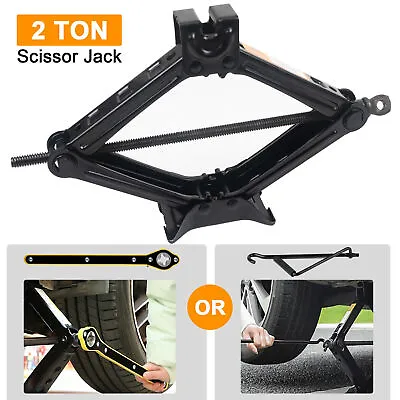 2 Ton Scissor Jack Handle Crank Wheel Lug / Wrench Tool Kit Car SUV Garage Tire • $22.99